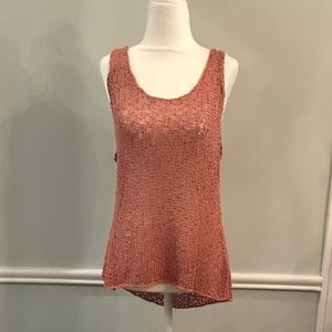 Coral Eileen Fisher Knit Sweater Tank Size Large
